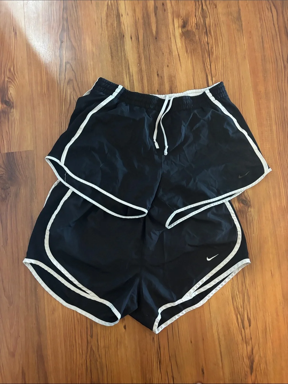 Nike Black Athletic Shorts with White Trim